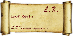 Lauf Kevin névjegykártya
